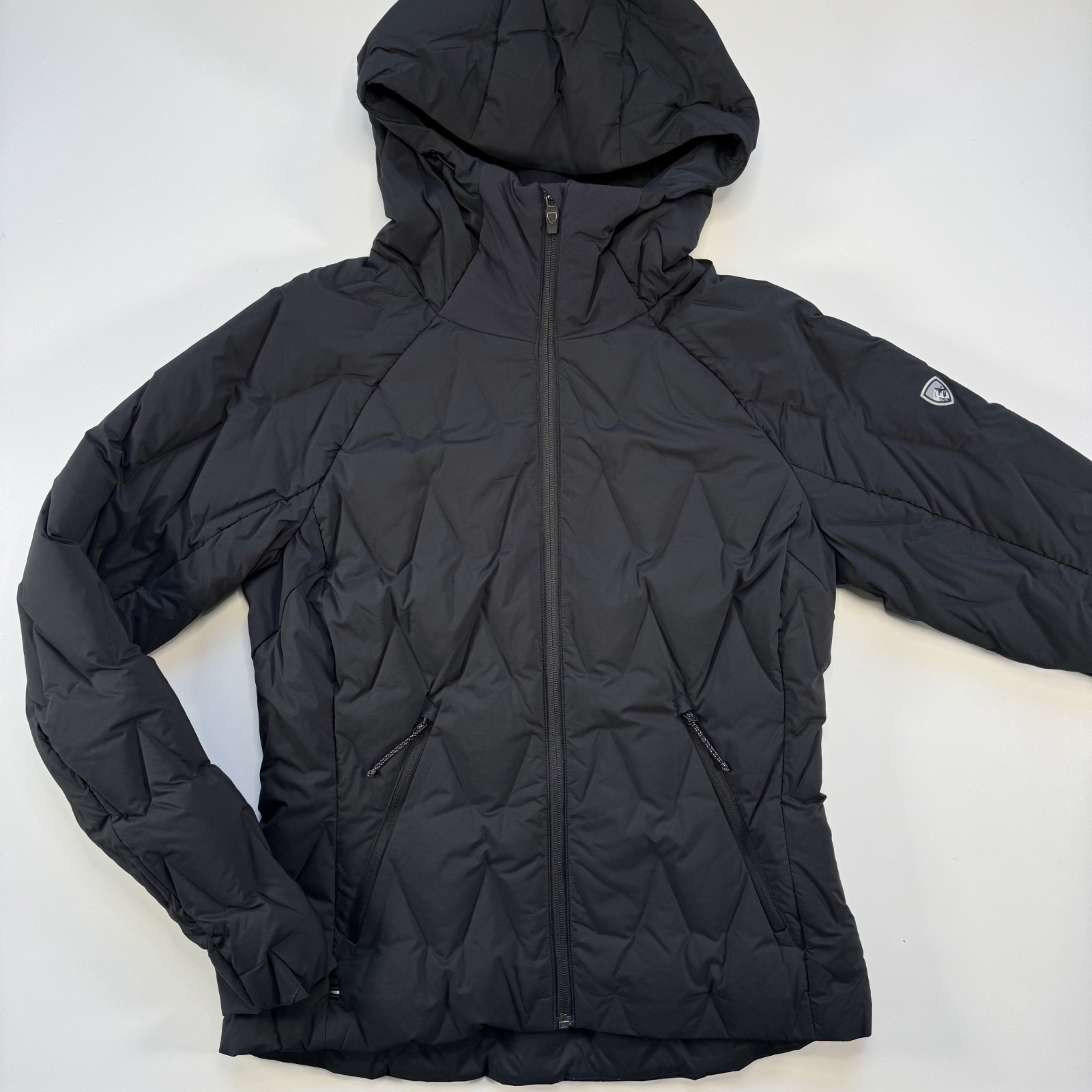 Kuhl Firestorm Down Hoody Puffy Jacket Womens Small Stitch-Free Baffles Black